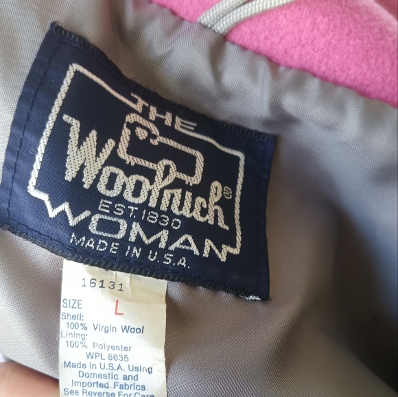 Vintage Woolrich Virgin Wool Made In USA Pink Coat Women's Size Large - Picture 4 of 5